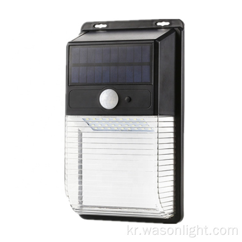 Wason New Dual Solar Panel Long Lifetime 36LED Ultra Bright Garden LED 램프 태양 광 방수 모션 센서 벽 라이트